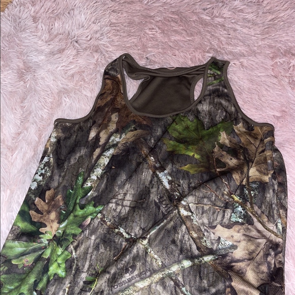 cute open back camouflage tank